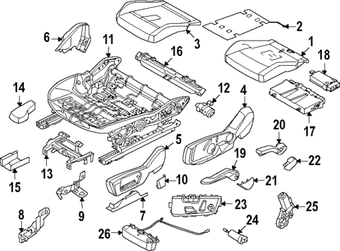 Driver Seat Components for 2025 Mini Countryman #0
