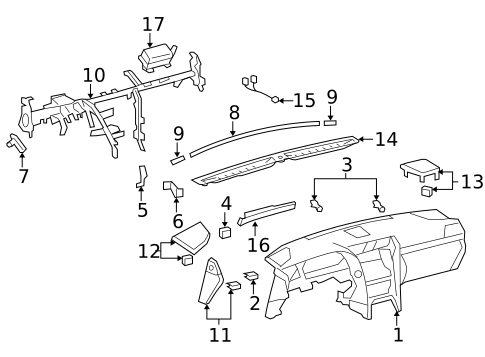Instrument Panel for 2015 Lexus LS600h #0