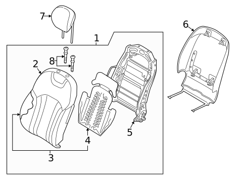 Passenger Seat Components for 2019 Genesis G70 #0