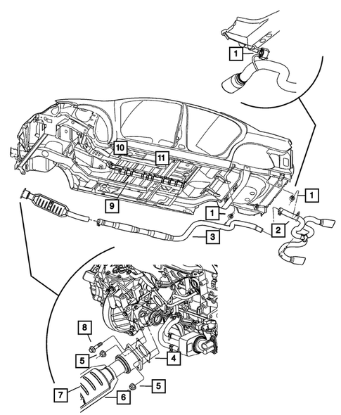 Exhaust System for 2003 Dodge Neon #1