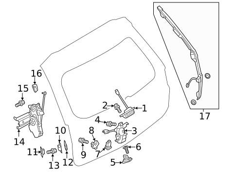 Lock & Hardware for 2015 Mitsubishi Outlander #2