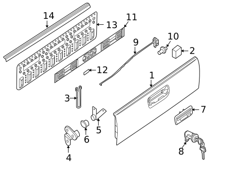 Tail Gate for 2009 Suzuki Equator #1