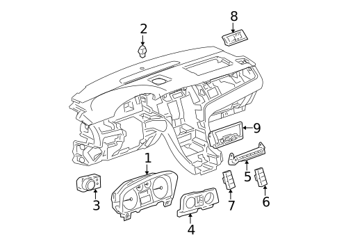 Switches, Solenoids & Actuators for 2013 Cadillac Escalade EXT #1