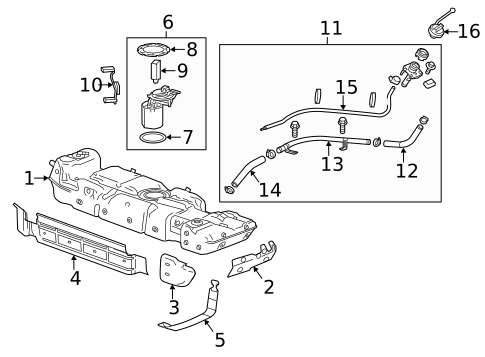 Fuel System Components for 2016 GMC Yukon #0