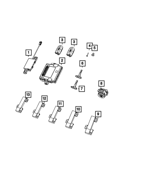 Keys, Modules and Engine Controllers for 2024 Jeep Compass #0
