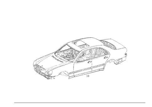 Body Shell for 1998 Mercedes-Benz E430 #1
