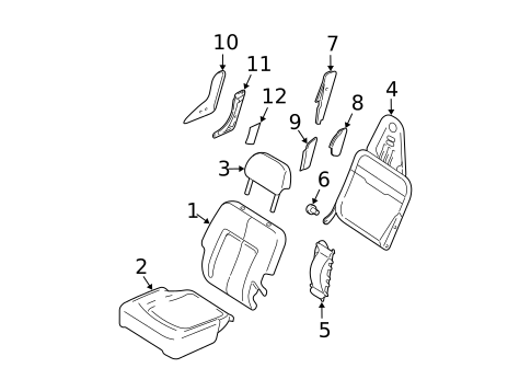 Rear Seat Components for 2003 Ford Expedition #2