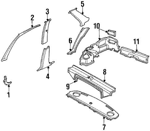Interior Trim for 1989 Honda Accord #0