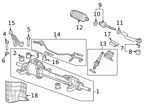 Steering Gear & Linkage for 2015 Honda Crosstour #0