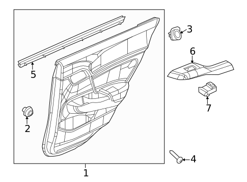 Interior Trim - Rear Door for 2014 Honda Civic #0