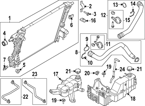 Radiator & Components for 2025 Ford F-350 Super Duty #0