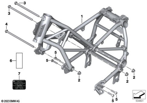 Motorcycle Frame for 2022 BMW-Motorrad R 1250 RS #0