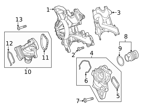 Water Pump for 2018 Mercedes-Benz GLC 43 AMG® #0