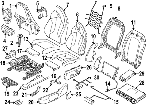 Driver Seat Components for 2025 BMW 228 xDrive Gran Coupe #1