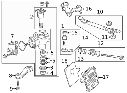 Steering Gear & Linkage for 2015 Chevrolet Silverado 2500 HD #0