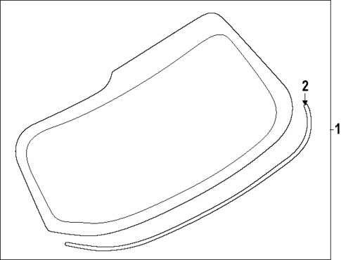 Glass - Lift Gate for 2025 Nissan Murano #0