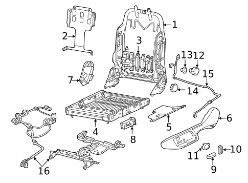 Front Seat Components for 2012 Chevrolet Caprice #0