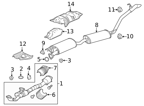 Exhaust Components for 2022 Honda Pilot #0