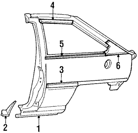 Quarter Panel & Components for 1988 Mitsubishi Mirage #0
