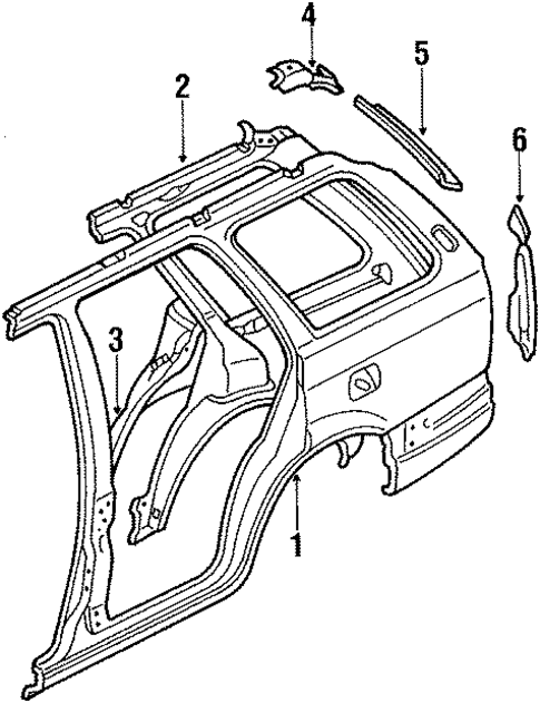 Inner Structure & Rails for 1989 Mercury Tracer #1