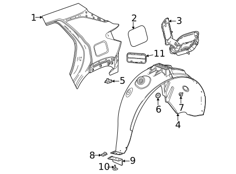 Quarter Panel & Components for 2024 Chevrolet Trailblazer #0