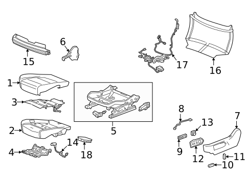 Driver Seat Components for 2021 Cadillac Escalade #2