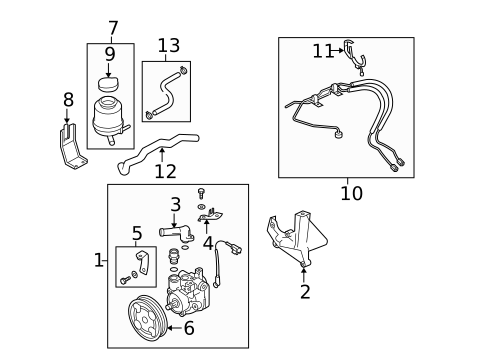 Pump & Hoses for 2005 Subaru Baja #1