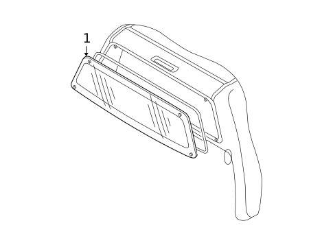 Glass & Hardware - Back for 2019 Nissan Frontier #1