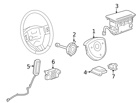 Air Bag Components for 2006 Pontiac Montana #0
