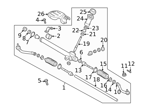 Steering Gear & Linkage for 2014 Hyundai Accent #0