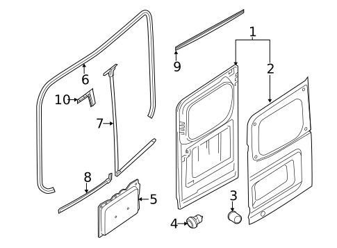 Door & Components for 2020 Nissan NV3500 #3