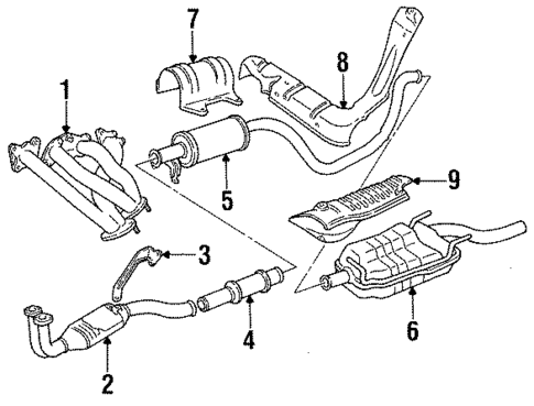 Exhaust Components for 1998 Saab 900 #0