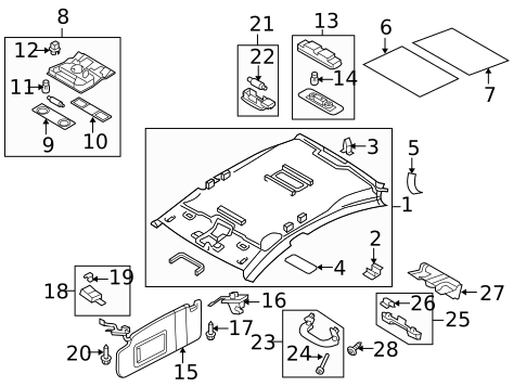 Interior Trim - Roof for 2010 Volkswagen CC #1