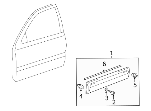 Exterior Trim - Front Door for 1997 Toyota 4Runner #0