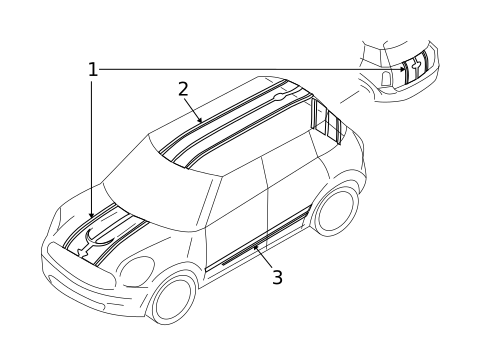 Stripe Tape for 2014 Mini Cooper Countryman #0
