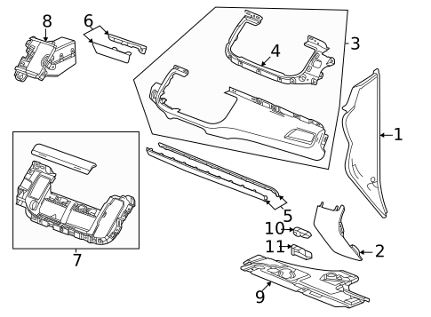 Instrument Panel Components for 2022 Chevrolet Suburban #0