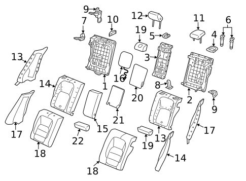 Rear Seat Components for 2023 Jaguar F-Pace #0
