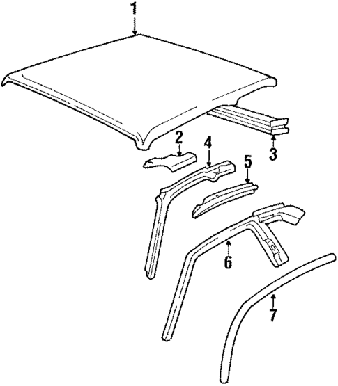 Roof & Components for 1987 Porsche 924 #0