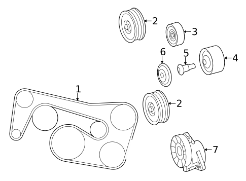 Belts & Pulleys for 2013 Mercedes-Benz S600 #2