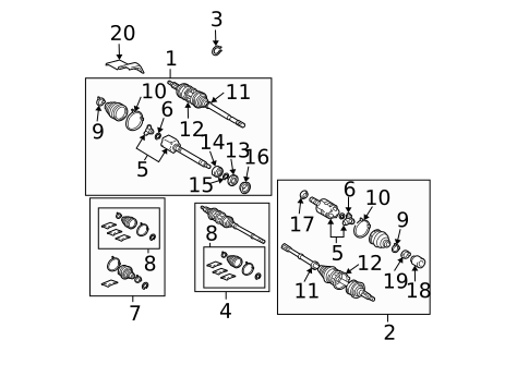 Drive Axles for 2004 Lexus RX330 #0