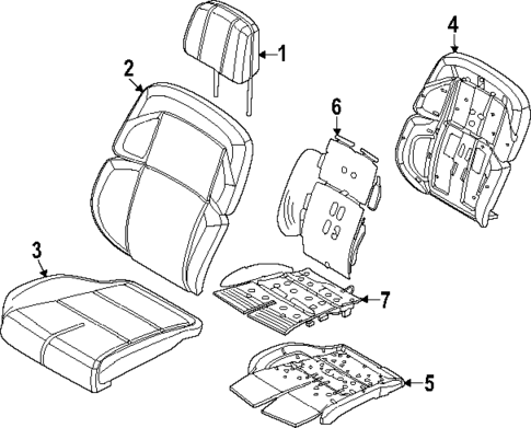 Passenger Seat Components for 2024 Lincoln Nautilus #3
