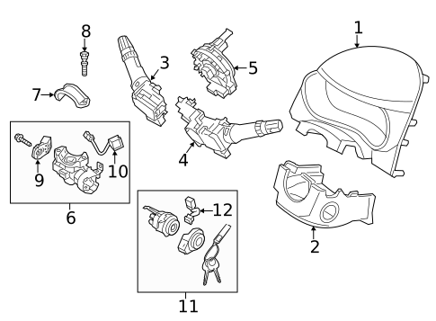 Shroud, Switches & Levers for 2013 Kia Soul #5