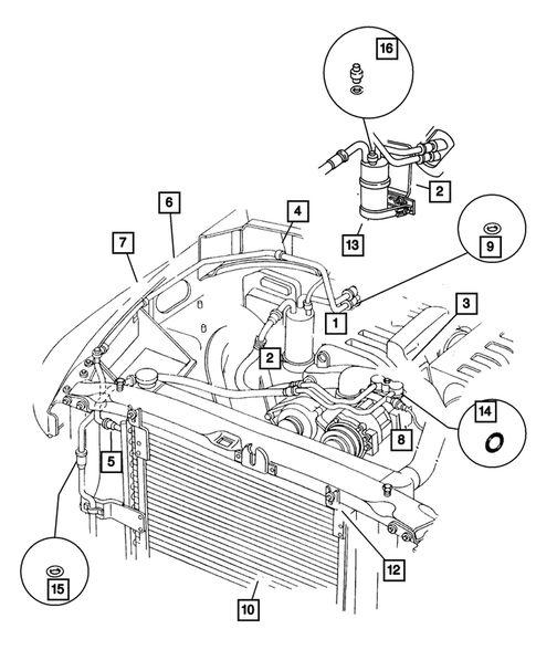 Air Conditioner and Heater Plumbing for 2001 Dodge Ram 2500 #3