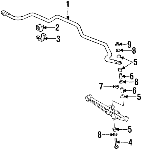 Stabilizer Bar & Components for 1998 Acura CL #1