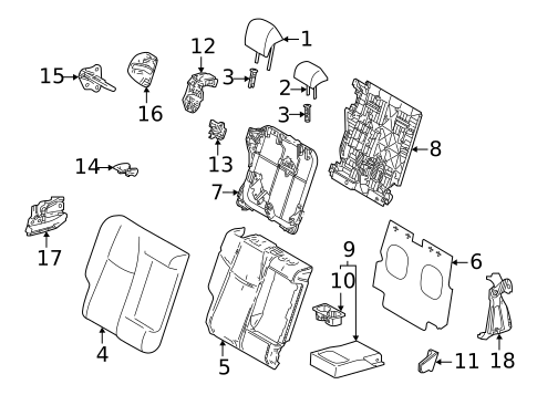 Rear Seat Components for 2023 Lexus NX450h+ #0