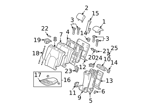 Rear Seat Components for 2007 Lexus RX350 #0