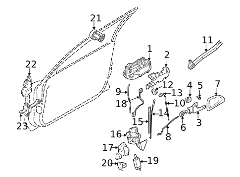 Lock & Hardware for 2003 Volvo V40 #0