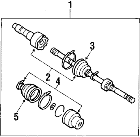 Axle Shaft for 1988 Subaru Justy #0