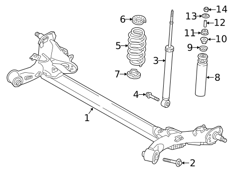 Rear Suspension for 2017 Mitsubishi Mirage #0