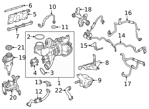 Exhaust Components for 2018 Mercedes-Benz GLE550e #1